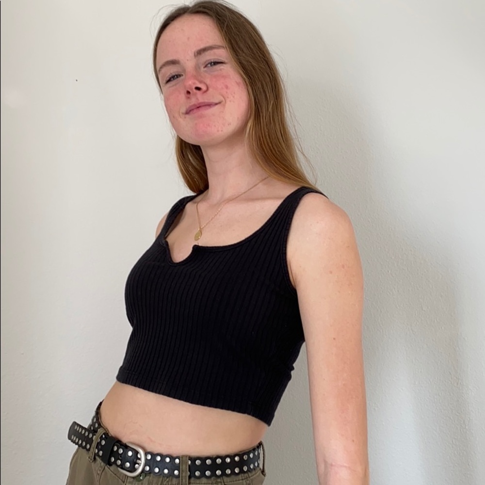 Black tank top